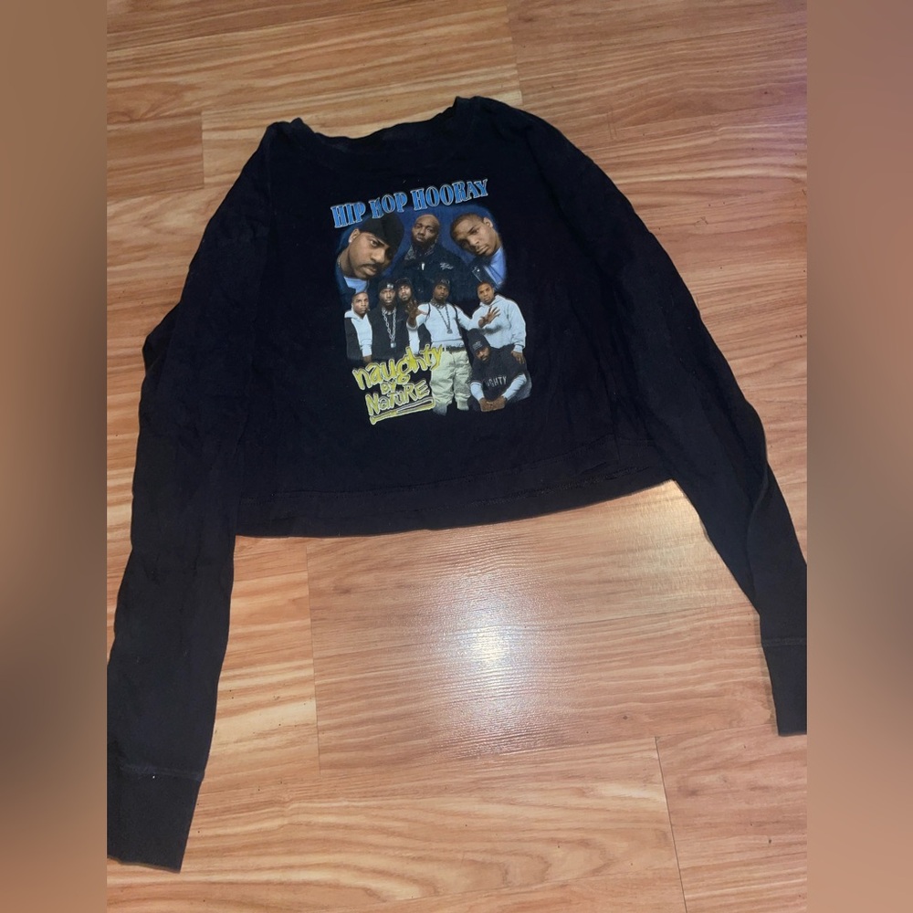 Naught by Nature crop long sleeve tee